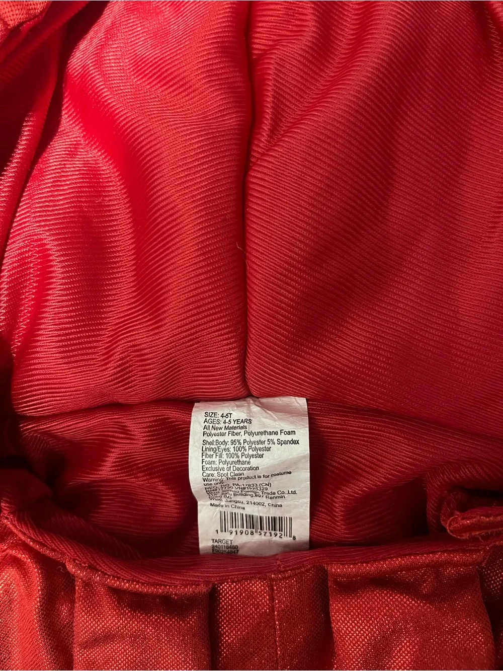 Target Red Squid Kids Halloween Costume with Hood